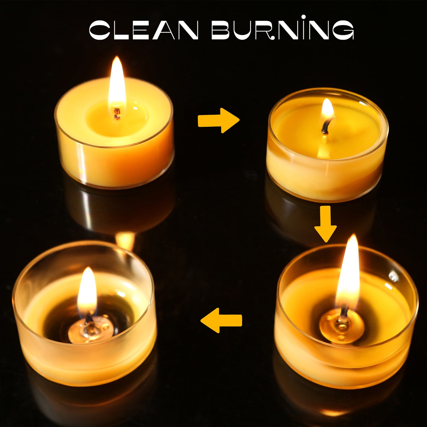 DILILILI 36 Packs Beeswax Tealight Candles, 100% Pure Beeswax Candles | 3.5-4 Hour Extended Burn Time | Natural Beeswax Tea Lights in Clear Cup, Perfect for Home Deco,Air Purification,Fragrance